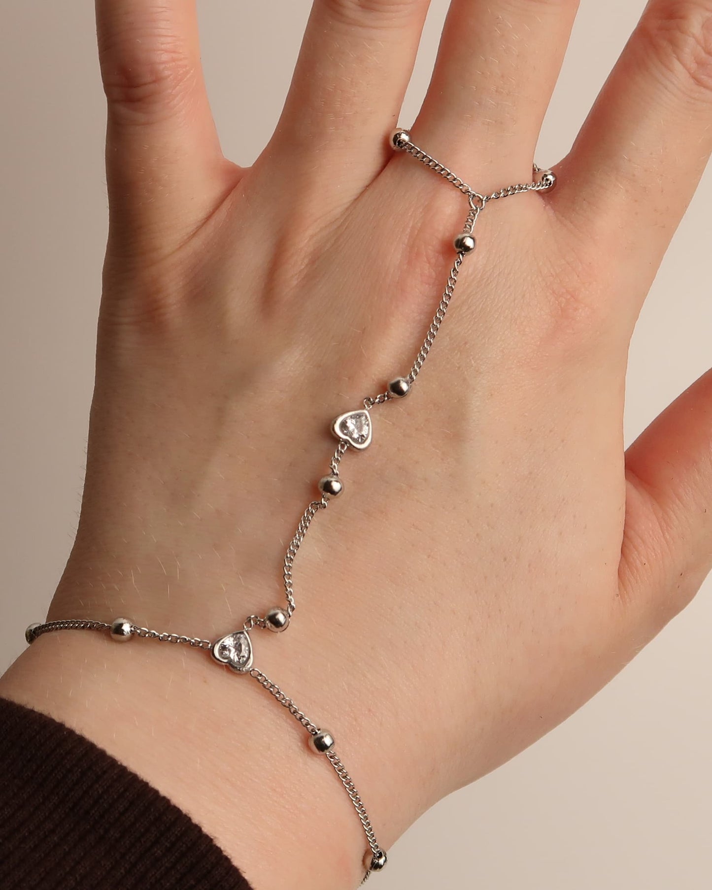 LOVI - Edelstahl Herz Handkette