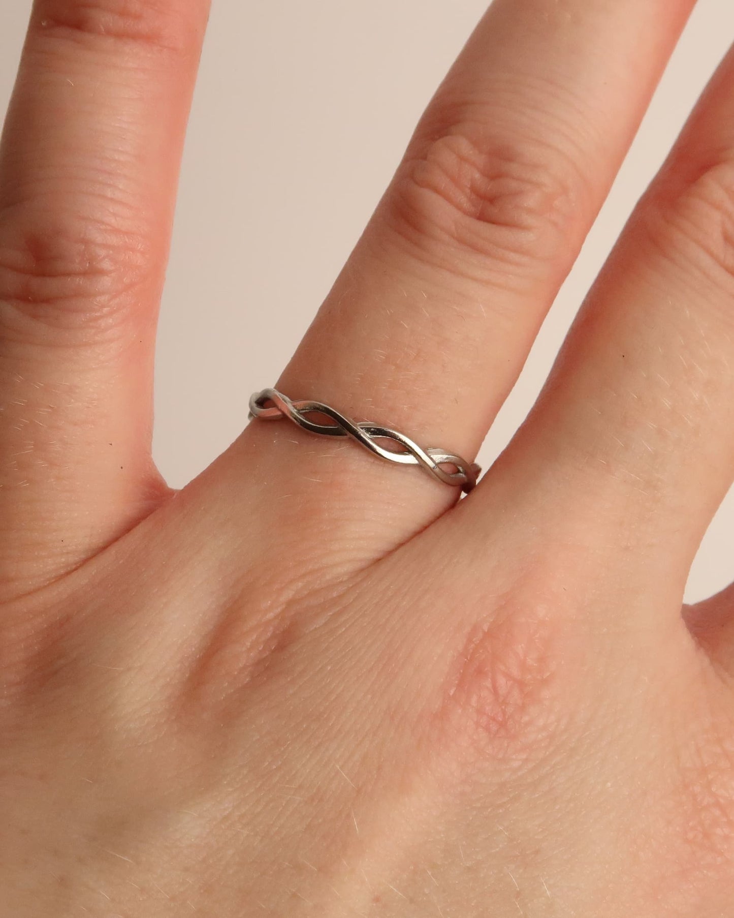 WILLA - Edelstahl Doppel Wellen Ring