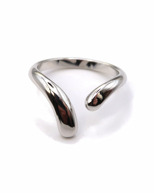 RIE - Minimalistischer Edelstahl Tropfen Ring