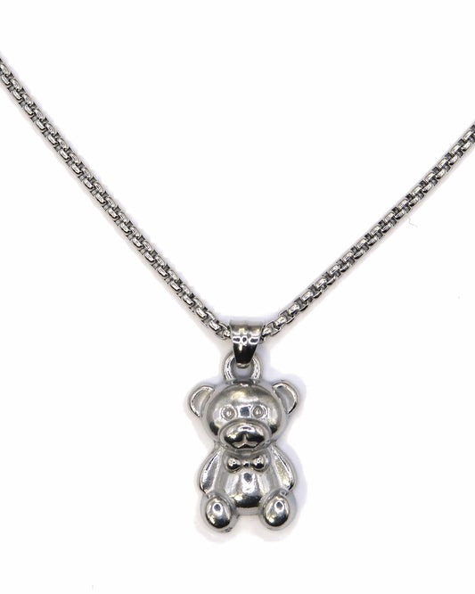 NUNA - Edelstahl Teddybär Halskette