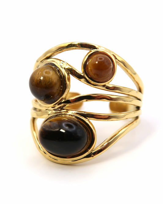 NOEMI - Abstrakter Boho Statement Ring