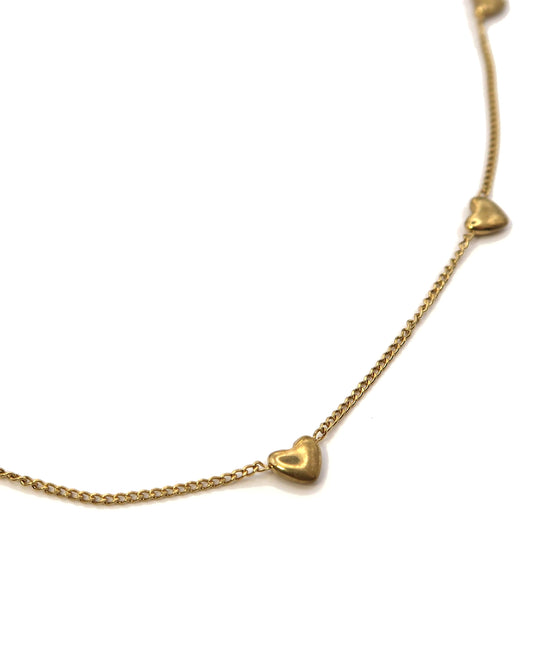 GINNY - Zierlicher Edelstahl Herz Choker