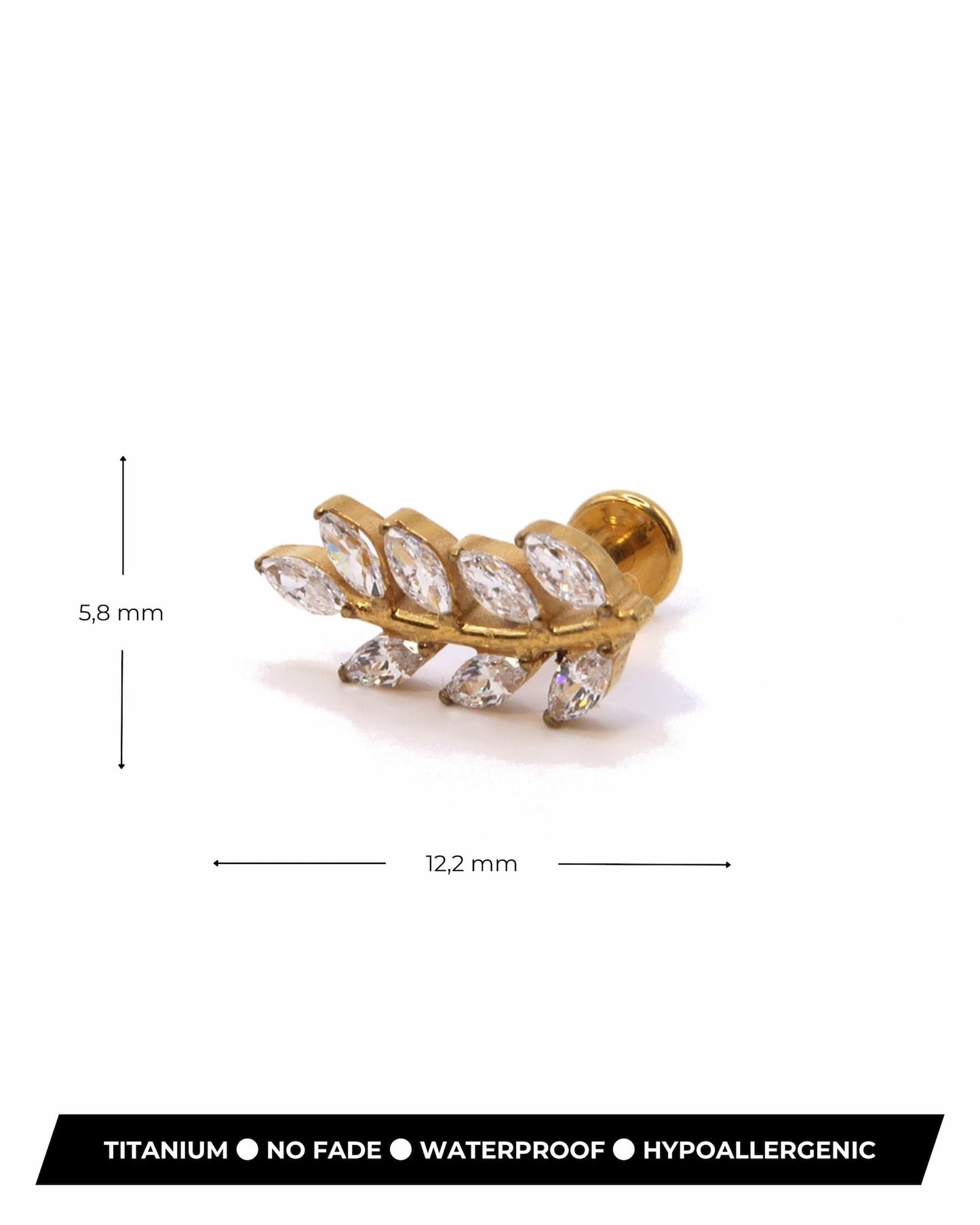 VELA - Titan Helix Blatt Piercing mit Innengewinde
