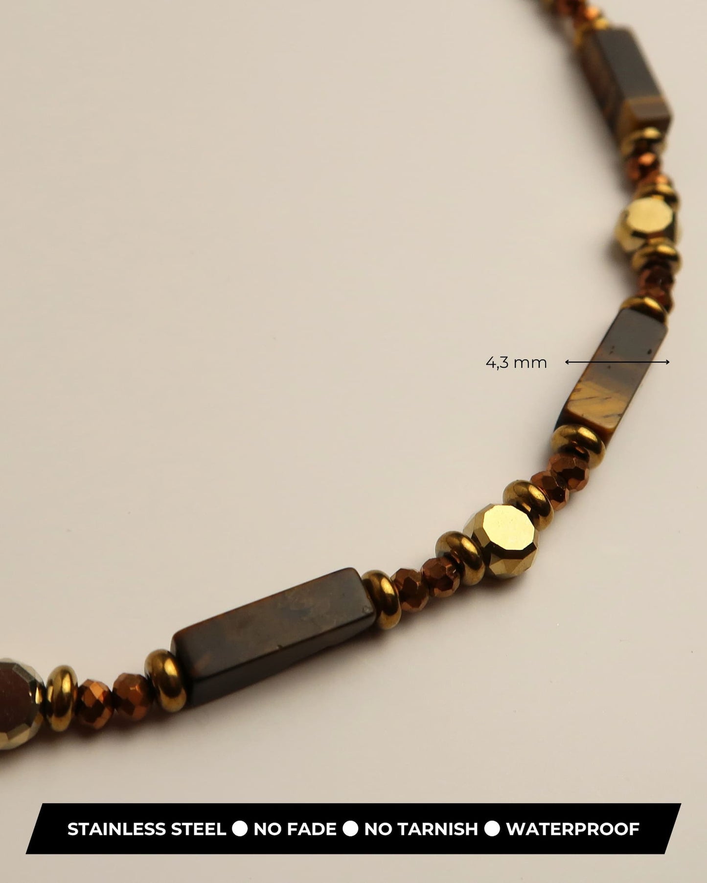 SORA - Braune Tigerauge Perlenkette