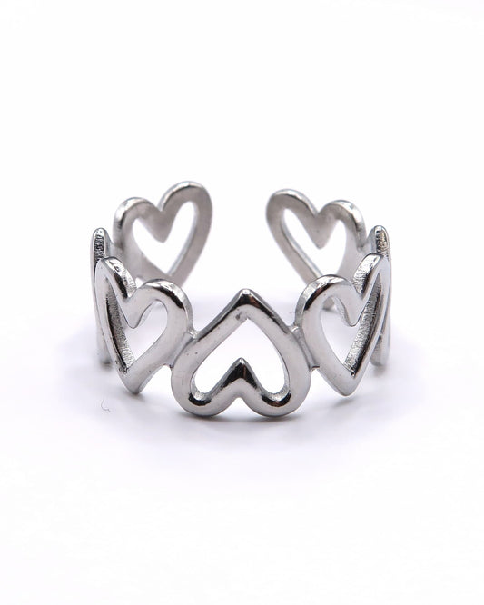 LOLIE - Edelstahl Herz Cut-Out Ring