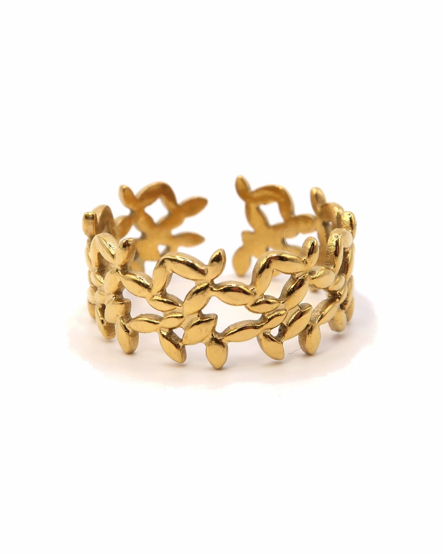 LIV - Blatt Ring mit Cut-Out Details