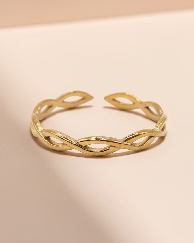 WILLA - Edelstahl Doppel Wellen Ring