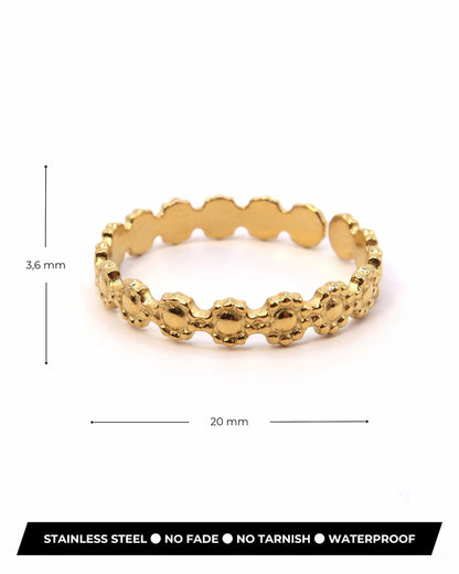 NOLA - Edelstahl Blumen Ring