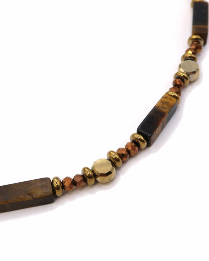 SORA - Braune Tigerauge Perlenkette