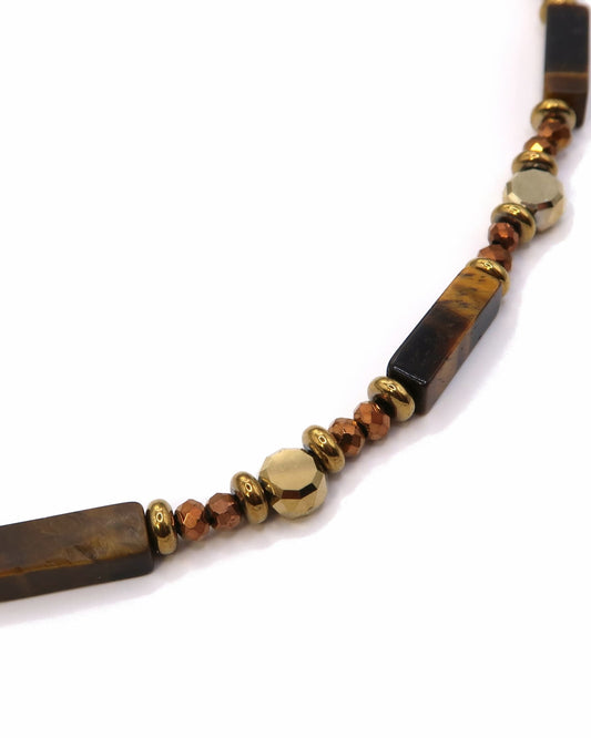 SORA - Braune Tigerauge Perlenkette