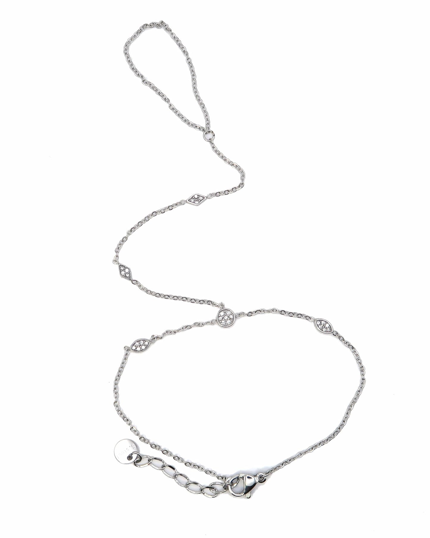 ERIDA - Edelstahl Handkette mit Zirkonen
