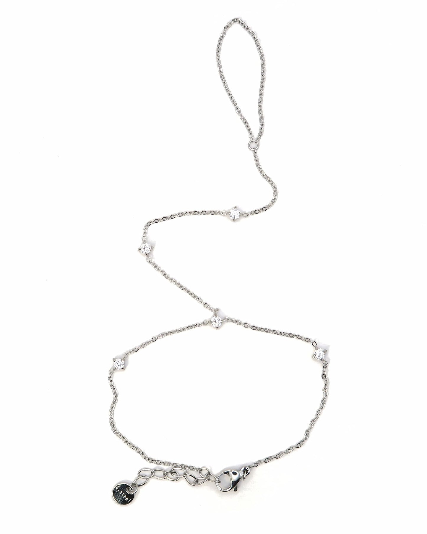 MATHEA - Edelstahl Handkette mit Zirkonen