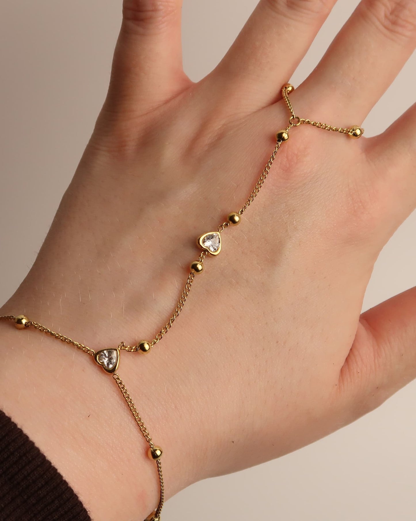 LOVI - Edelstahl Herz Handkette