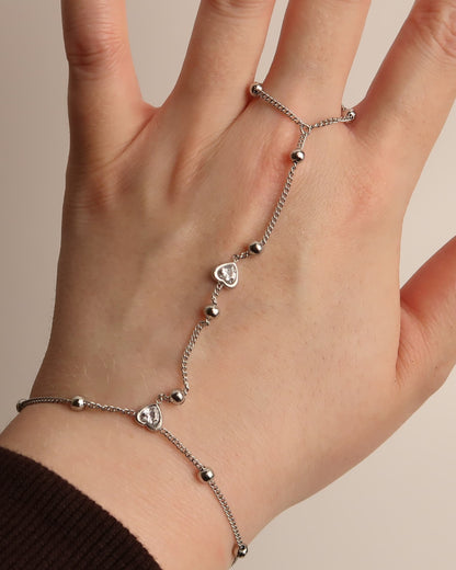 LOVI - Edelstahl Herz Handkette