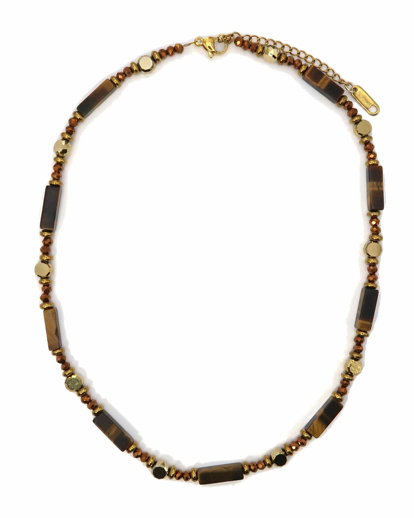 SORA - Braune Tigerauge Perlenkette