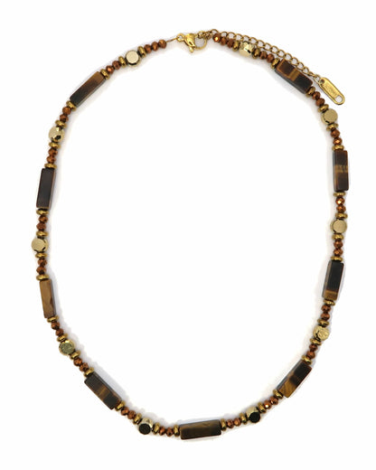 SORA - Braune Tigerauge Perlenkette