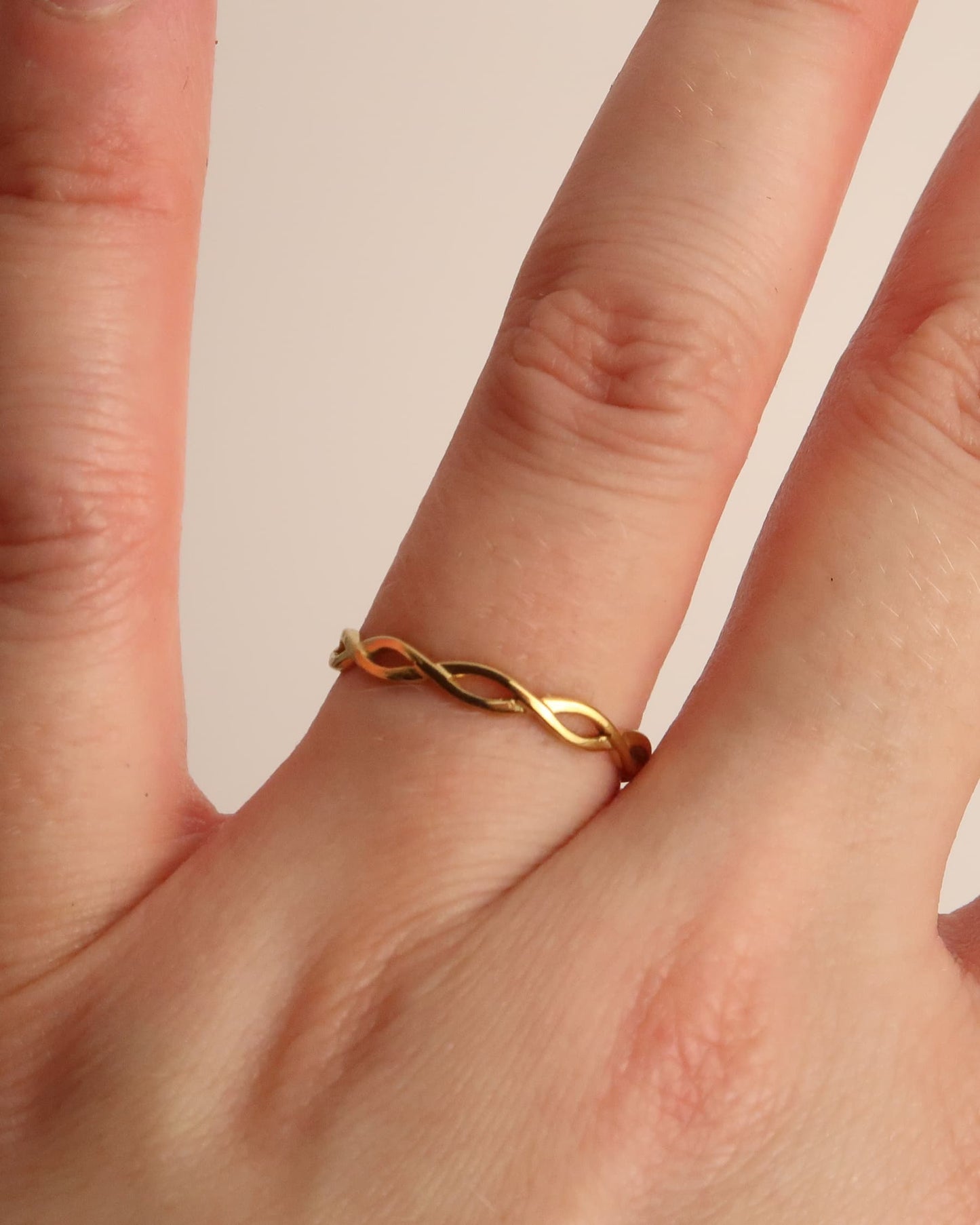 WILLA - Edelstahl Doppel Wellen Ring