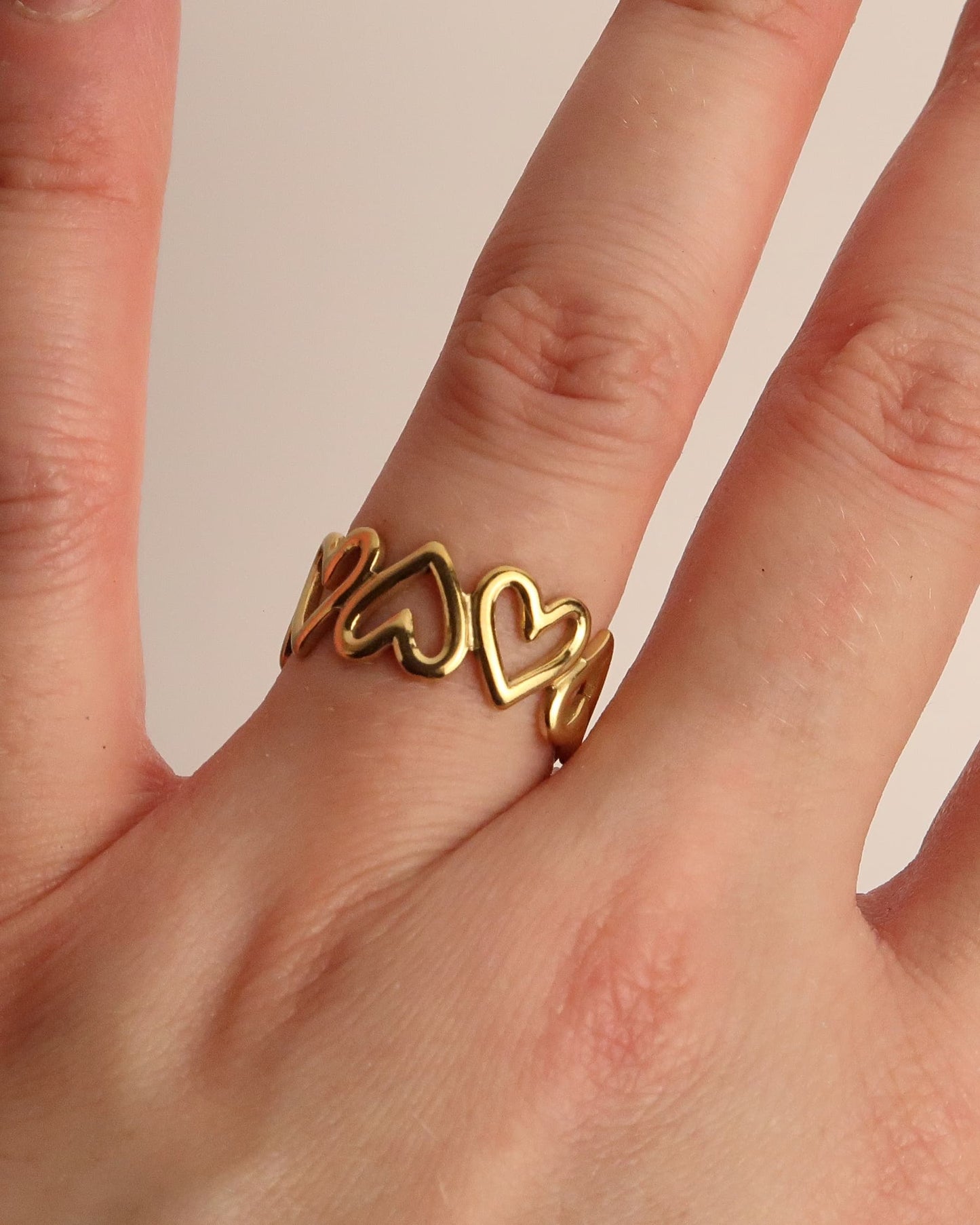 LOLIE - Edelstahl Herz Cut-Out Ring