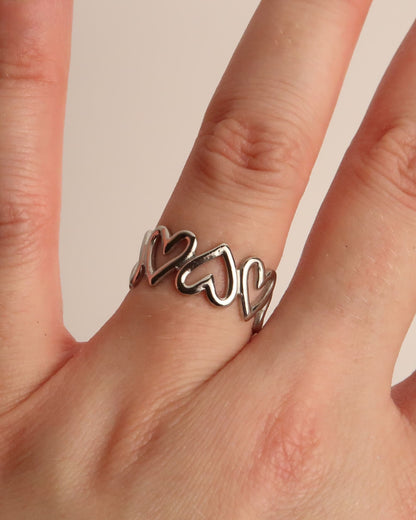 LOLIE - Edelstahl Herz Cut-Out Ring