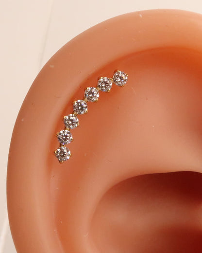 NIKA - Halbmond Titan Helix Piercing mit Zirkonen