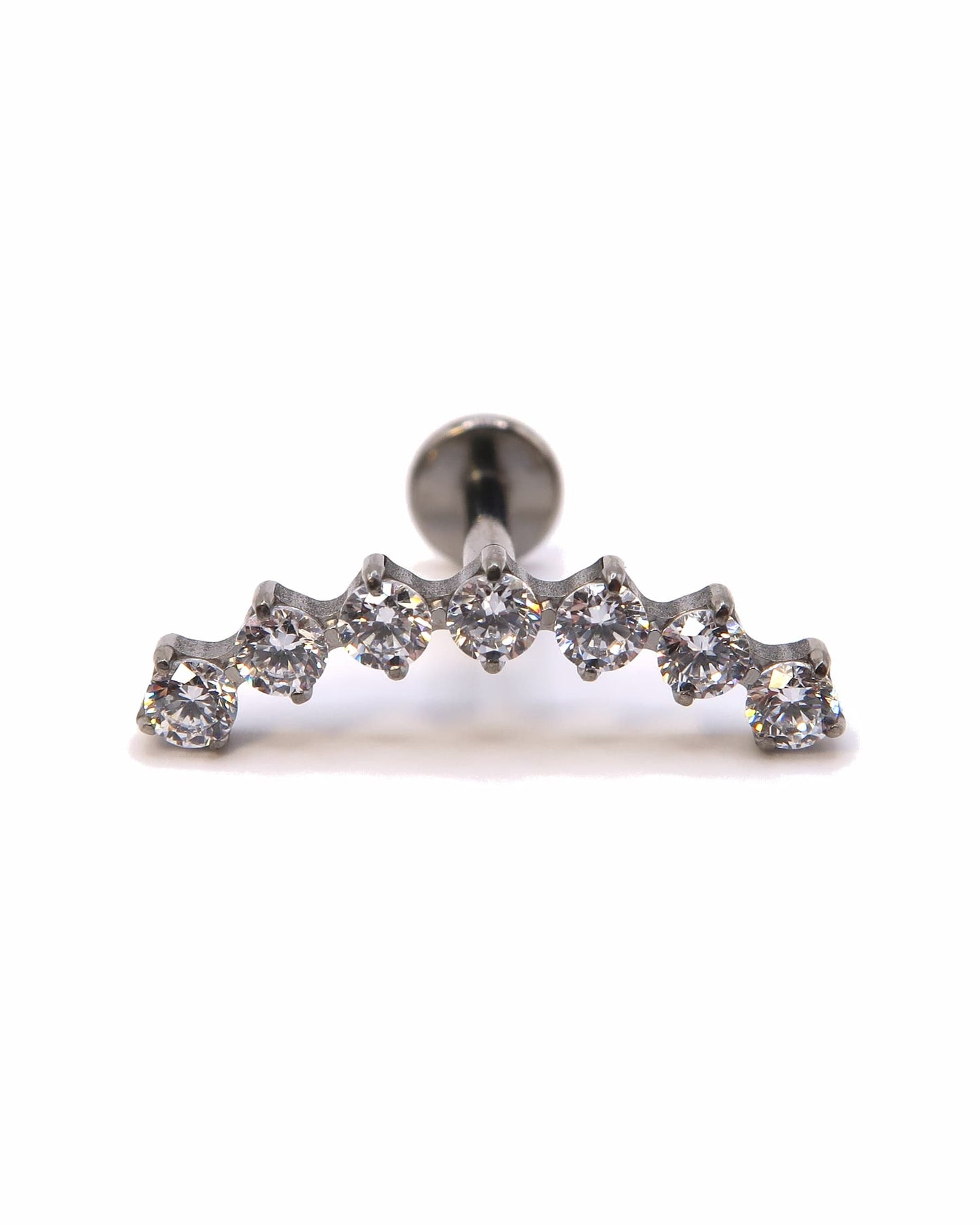 NIKA - Halbmond Titan Helix Piercing mit Zirkonen