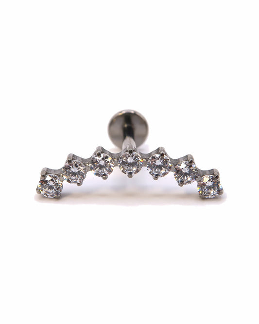 NIKA - Halbmond Titan Helix Piercing mit Zirkonen