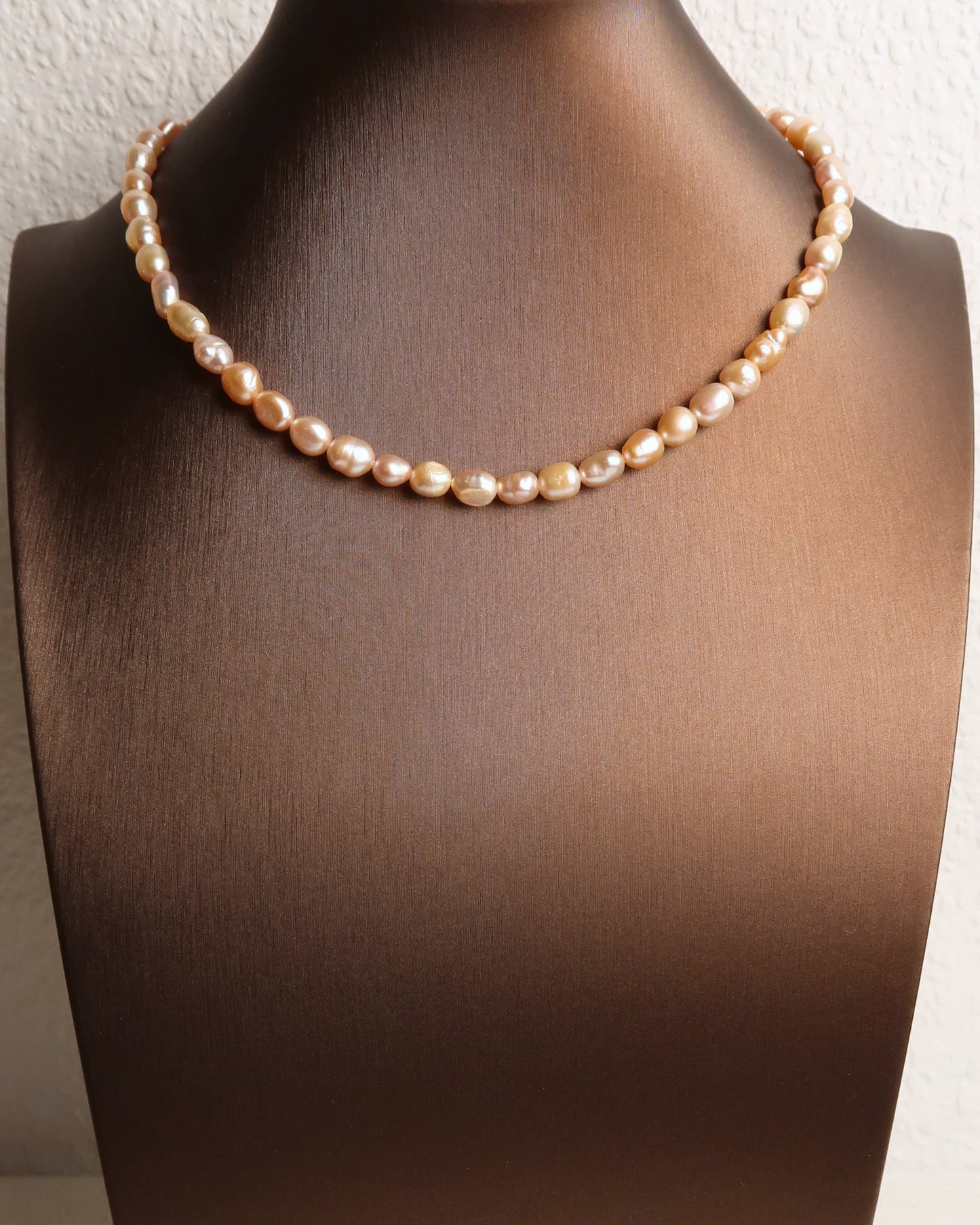 LANA - Unregelmäßige Orange Süßwasserperlenkette