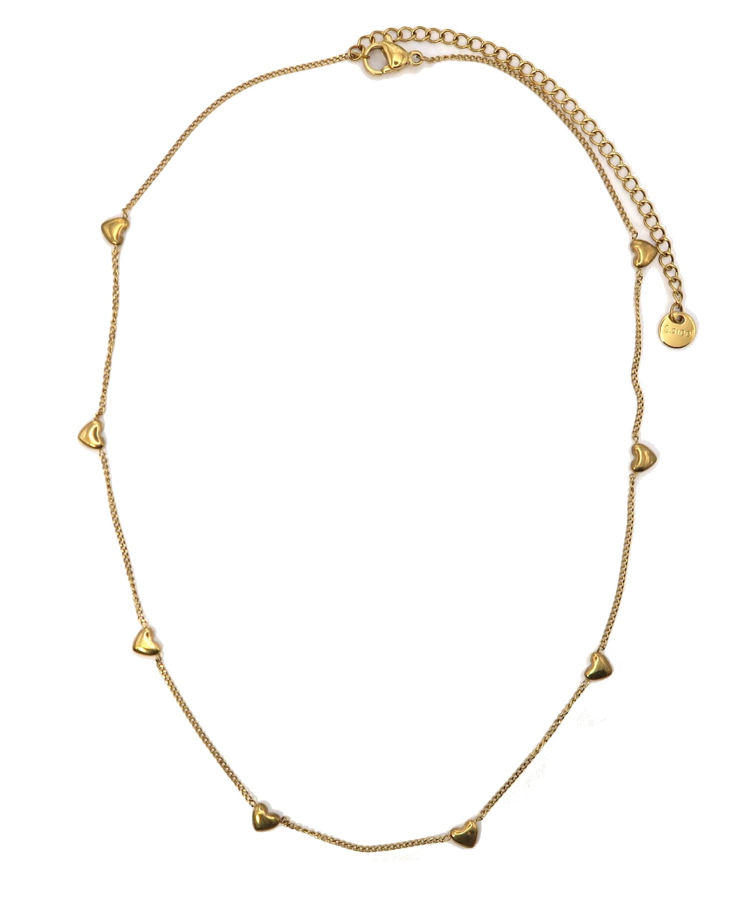 GINNY - Zierlicher Edelstahl Herz Choker