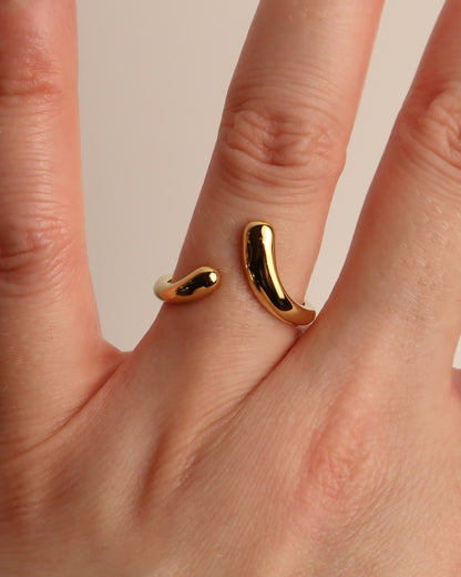 RIE - Minimalistischer Edelstahl Tropfen Ring