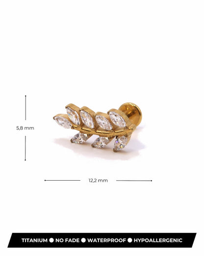 VELA - Titan Helix Blatt Piercing mit Innengewinde