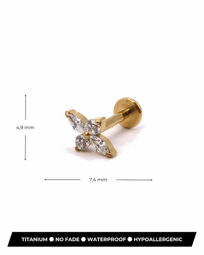 AZIA - Vierpunkt-Stern Titan Helix Piercing