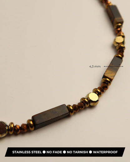 SORA - Braune Tigerauge Perlenkette