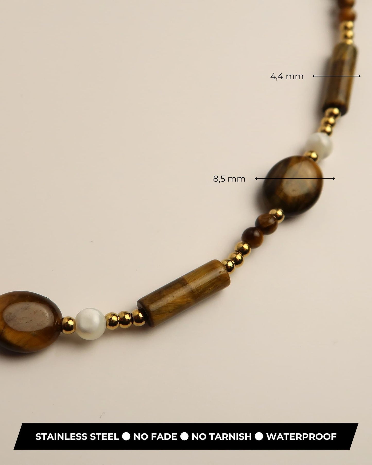 SUNA - Braune Boho Perlenkette