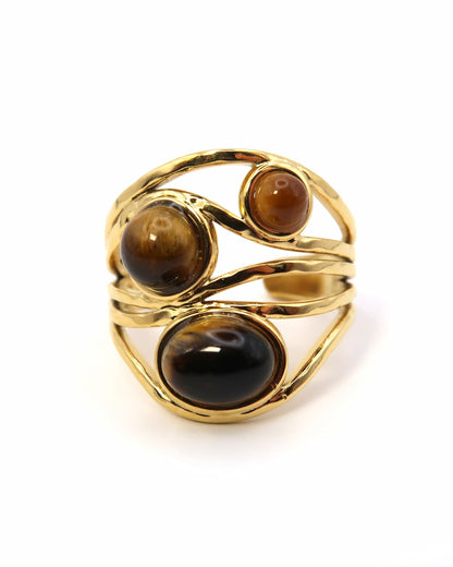 NOEMI - Abstrakter Boho Statement Ring