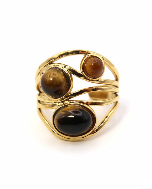 NOEMI - Abstrakter Boho Statement Ring