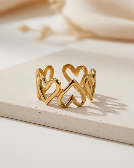 LOLIE - Edelstahl Herz Cut-Out Ring