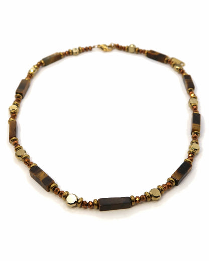 SORA - Braune Tigerauge Perlenkette