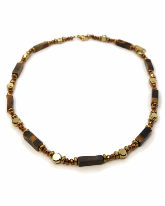 SORA - Braune Tigerauge Perlenkette