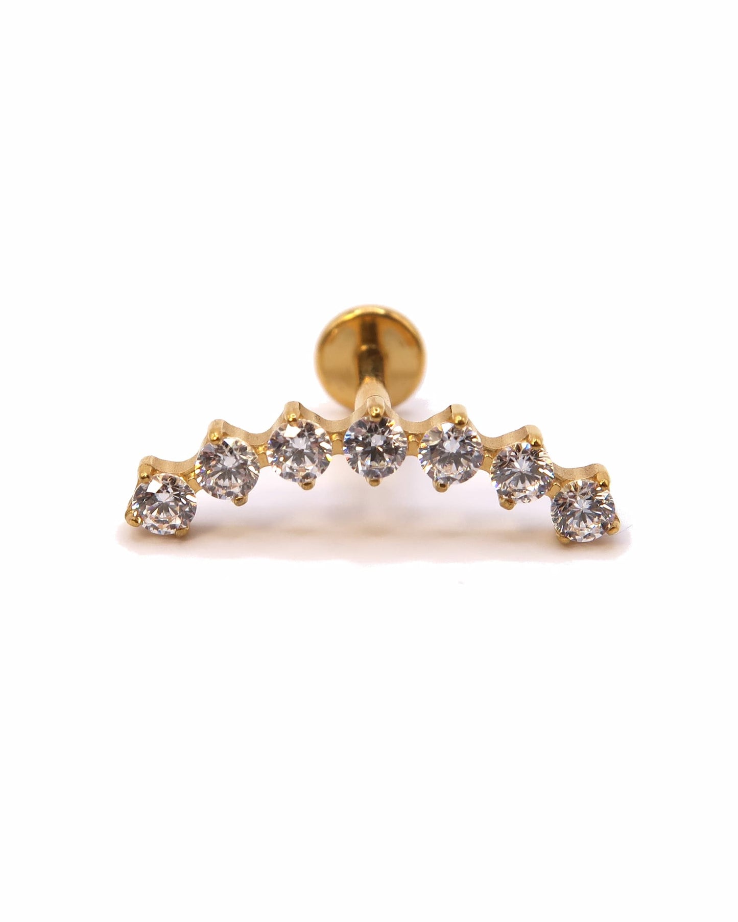 NIKA - Halbmond Titan Helix Piercing mit Zirkonen