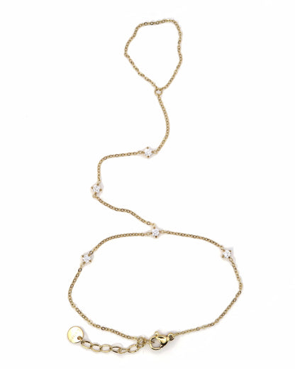 MATHEA - Edelstahl Handkette mit Zirkonen