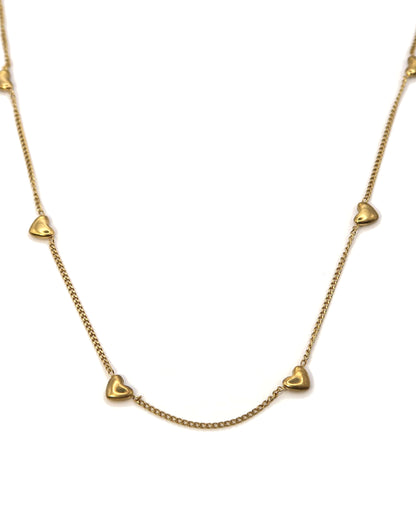 GINNY - Zierlicher Edelstahl Herz Choker