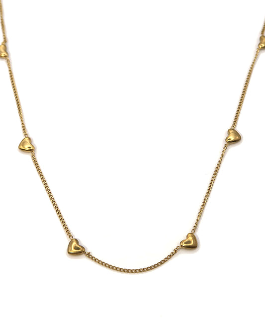 GINNY - Zierlicher Edelstahl Herz Choker