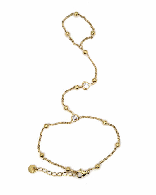 LOVI - Edelstahl Herz Handkette