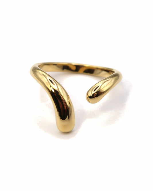 RIE - Minimalistischer Edelstahl Tropfen Ring