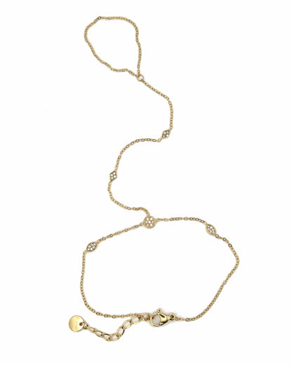 ERIDA - Edelstahl Handkette mit Zirkonen