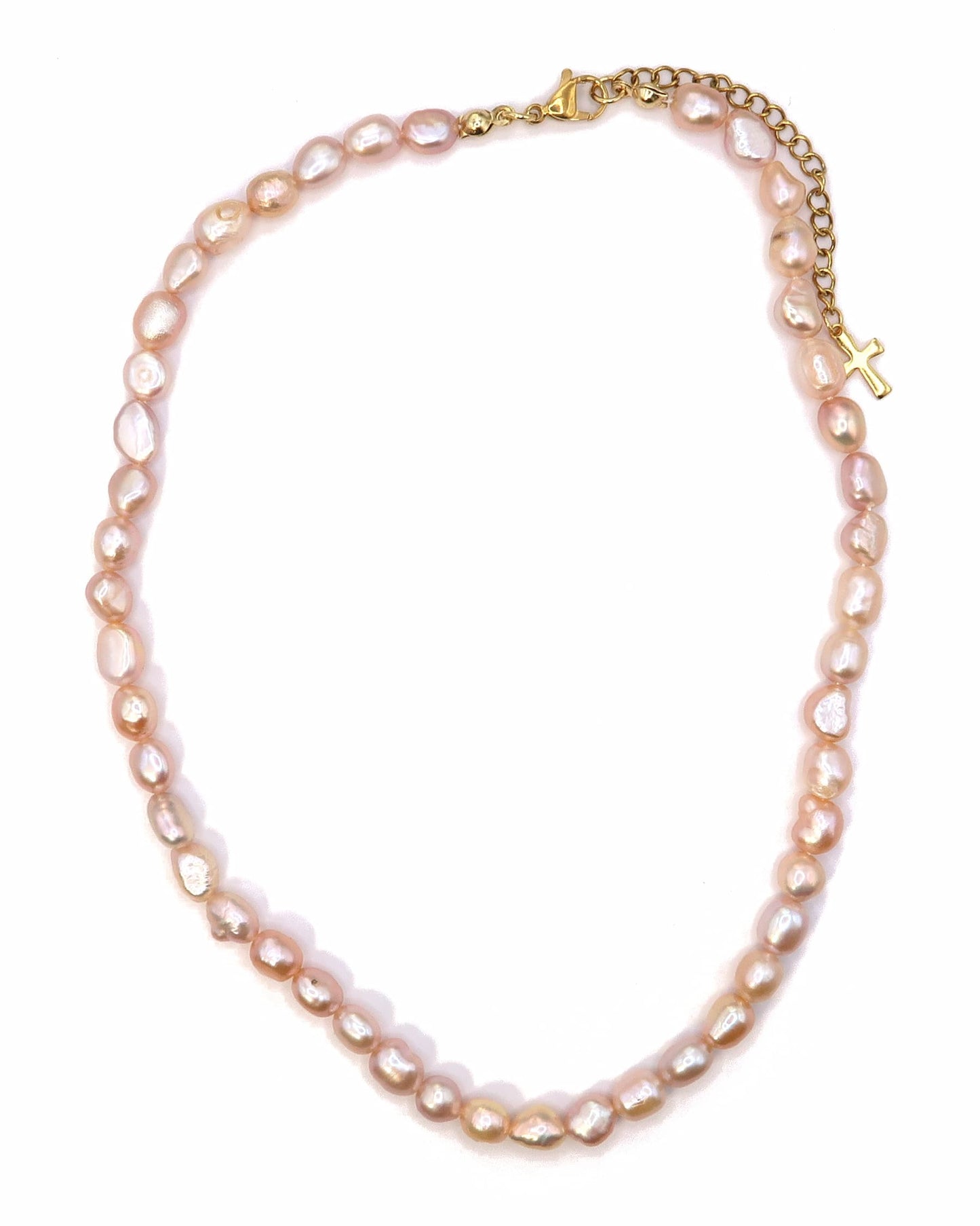 LANA - Unregelmäßige Orange Süßwasserperlenkette