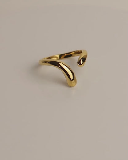 RIE - Minimalistischer Edelstahl Tropfen Ring