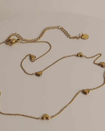 GINNY - Zierlicher Edelstahl Herz Choker