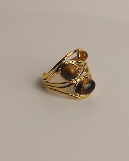 NOEMI - Abstrakter Boho Statement Ring