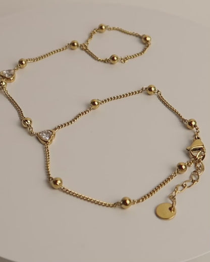 LOVI - Edelstahl Herz Handkette